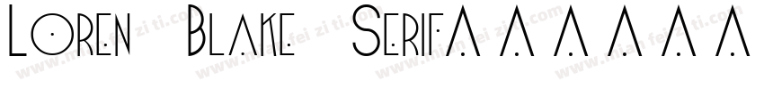 Loren Blake Serif字体转换